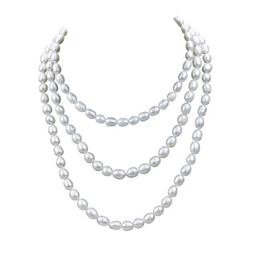 60inches длиннее естественное реальное ожерелье перлы женщин пресноводное